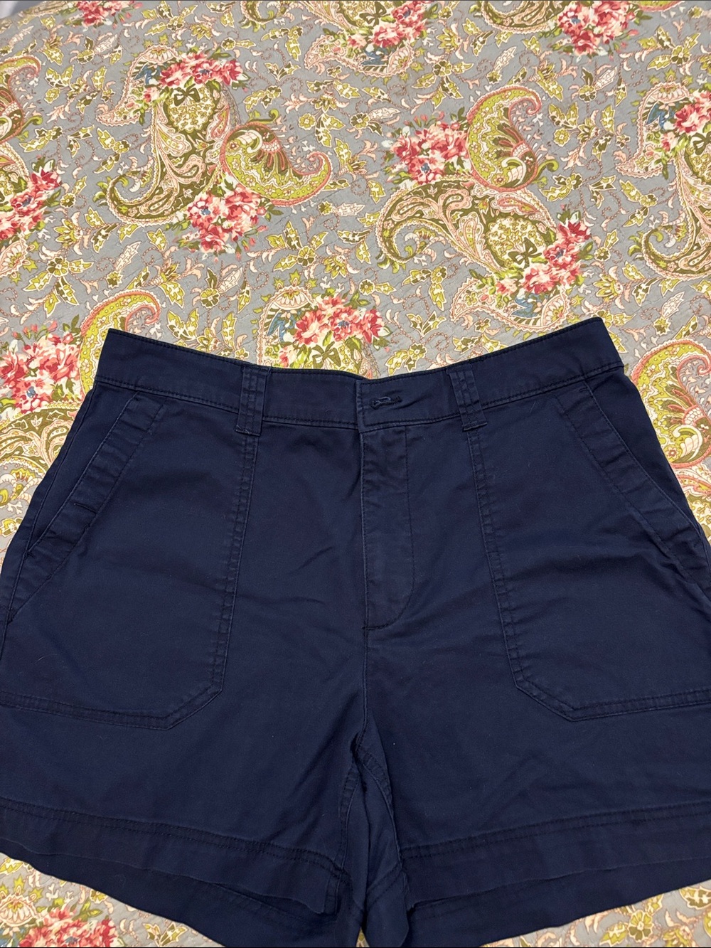 Old Navy Dark Navy High-Rise Chino Shorts